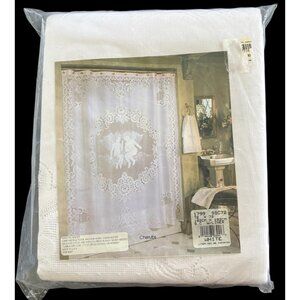 Lace Shower Curtain Cherub Floral Romantic Coquette BRAND NEW IN PACKAGE